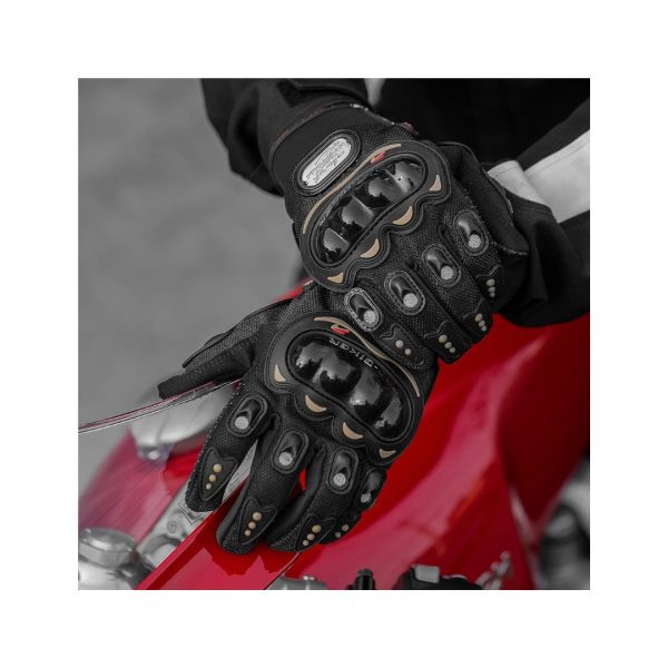 Guantes De Protección Fibra De Carbono Para Motocicleta y Ciclismo - Imagen 4