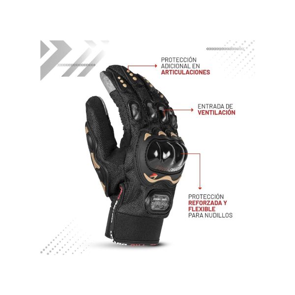 Guantes De Protección Fibra De Carbono Para Motocicleta y Ciclismo - Imagen 5