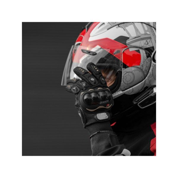 Guantes De Protección Fibra De Carbono Para Motocicleta y Ciclismo - Imagen 6
