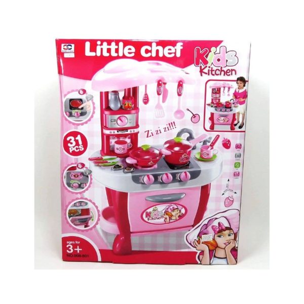 Set de cocina infantil, incluye horno con luz y sonido, ollas Didactico - Imagen 2