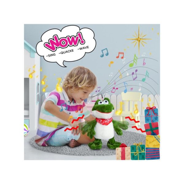Juguetes De Peluche Con Forma De Pato, Sapo y Gallo Musical Con Movimiento Y Sonido - Imagen 14