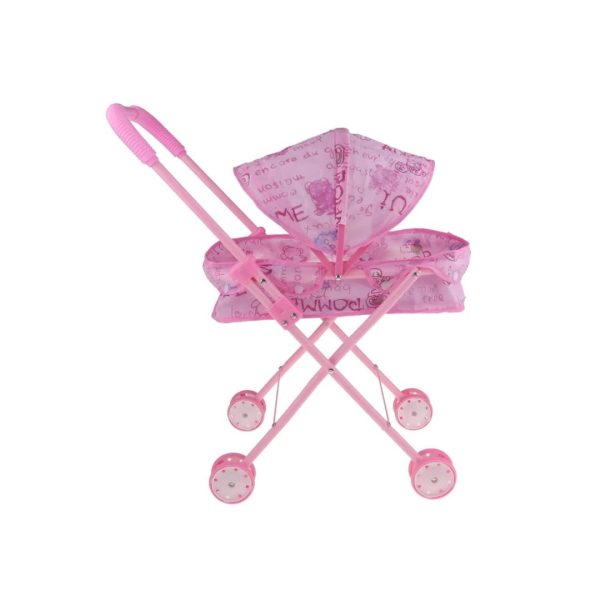 Cochecito de muñeca para bebé plegable y ligero con toldo para niños - Imagen 5