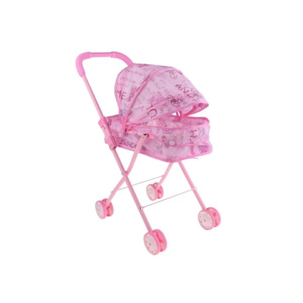 Cochecito de muñeca para bebé plegable y ligero con toldo para niños