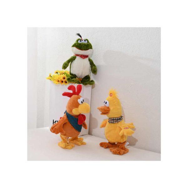 Juguetes De Peluche Con Forma De Pato, Sapo y Gallo Musical Con Movimiento Y Sonido - Imagen 12