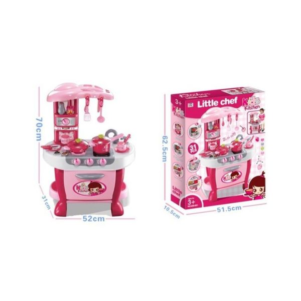 Set de cocina infantil, incluye horno con luz y sonido, ollas Didactico - Imagen 7