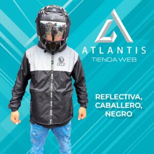Chaqueta Rompevientos Reflectiva Unisex Con Capucha Moto -Bici