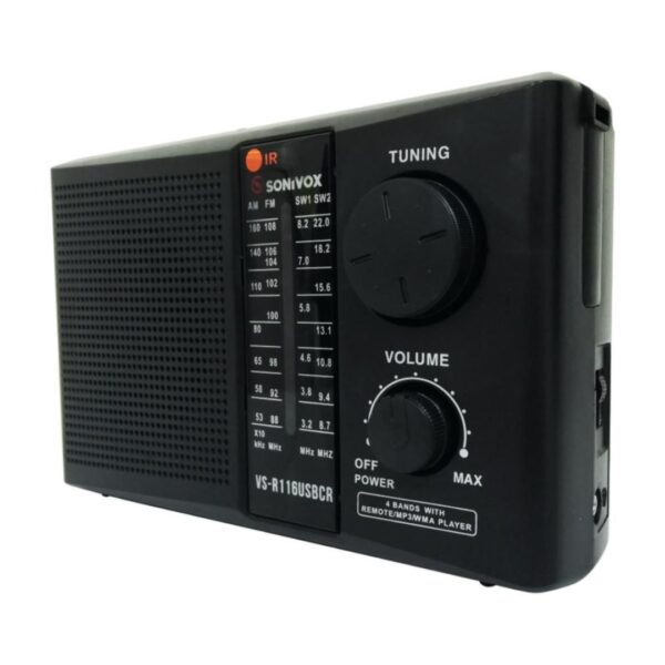 Radio Portátil Sonivox Usb Sd 4 Bandas -Am -Fm - Imagen 2