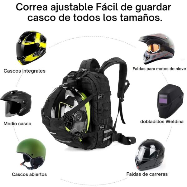 Maletín Motocicleta Porta Cascos Con Capacidad, Reflectante - Imagen 10