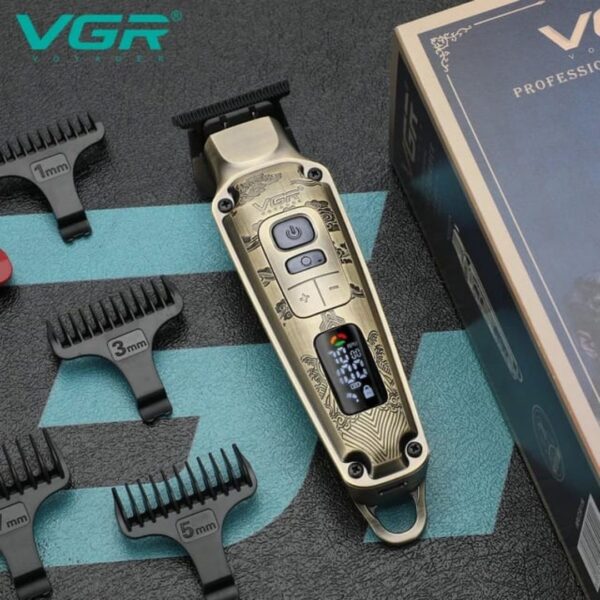 Cortadora De Pelo Profesional Inalambrica Pantalla Led Vgr - Imagen 2