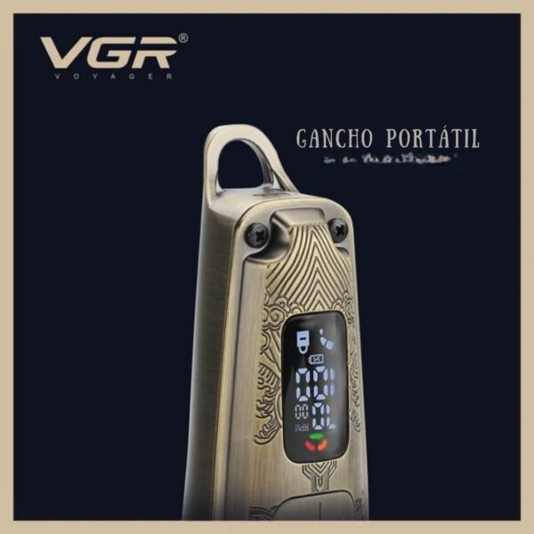 Cortadora De Pelo Profesional Inalambrica Pantalla Led Vgr - Imagen 3