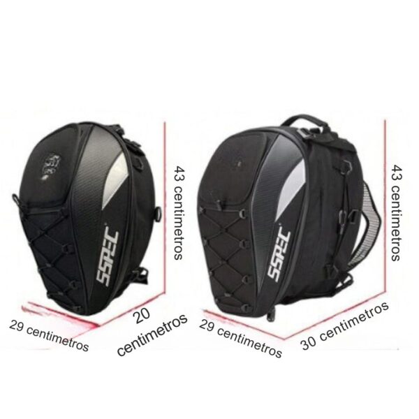 Maleta Parrilla Porta Casco Rígida Impermeable Reflectante - Imagen 2