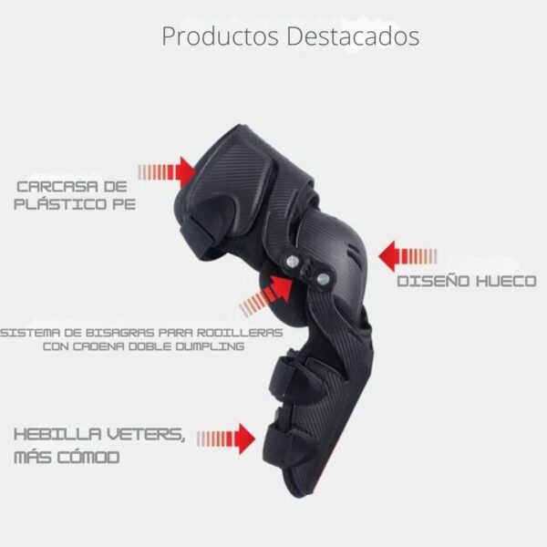 Rodilleras Ajustables De Protección Unisex Para Motociclistas - Imagen 5