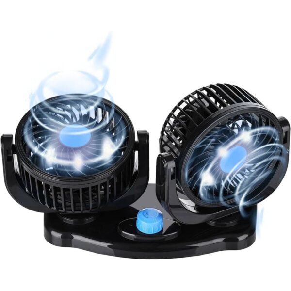 Ventilador Auto 360 Turbo Giratorio y Graduable Portátil 12V - Imagen 7