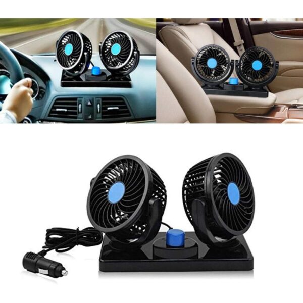 Ventilador Auto 360 Turbo Giratorio y Graduable Portátil 12V