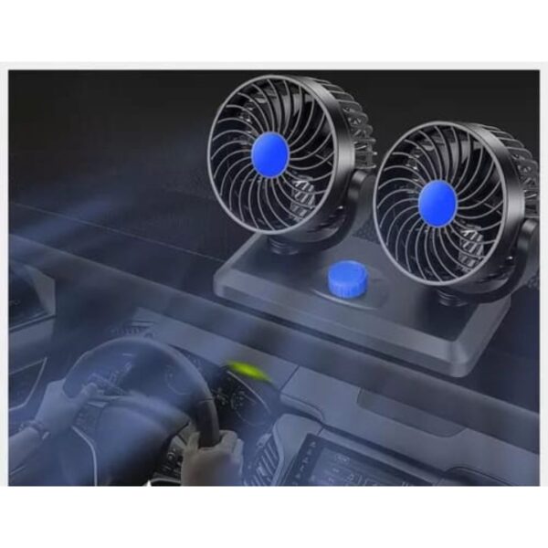 Ventilador Auto 360 Turbo Giratorio y Graduable Portátil 12V - Imagen 3