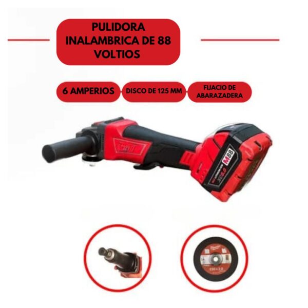 Pulidora Inalámbrica 48V Doble Batería M18 FUEL - Imagen 5