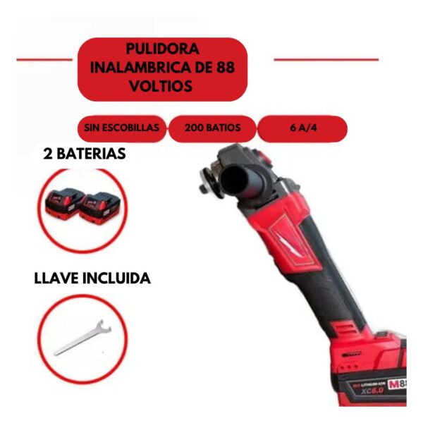 Pulidora Inalámbrica 48V Doble Batería M18 FUEL - Imagen 6