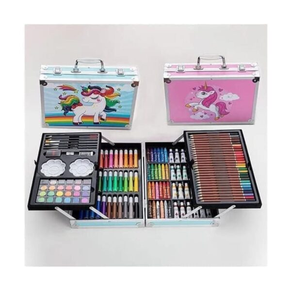 Kit Completo de Dibujo 145 Piezas Pinturas Marcadores y Más Maletín Portátil