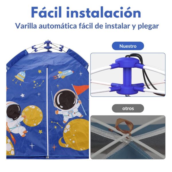 Carpa Juegos Infantil Espacio Privado y Portátil Niños Automática - Imagen 3