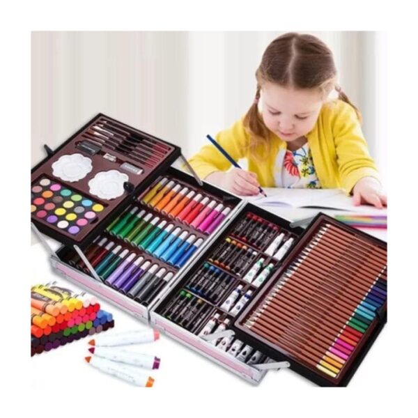 Kit Completo de Dibujo 145 Piezas Pinturas Marcadores y Más Maletín Portátil - Imagen 4